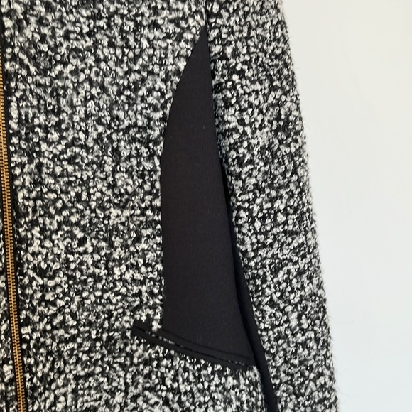 Jaeger Black Tweed Fitted Jacket with Black Panel Details, size 6 US - Picture 3 of 6